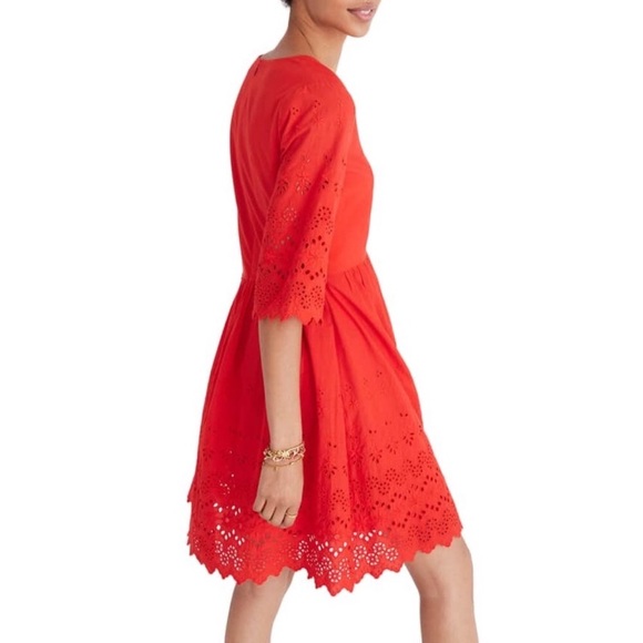 Madewell Lace Eyelet Lattice Dress - Picture 3 of 8